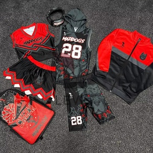 เสื้อฮู้ดดี้พิมพ์ลายตามสั่งและชุดเซ็ตสำหรับผู้ชายไซส์ใหญ่ ชุดยูนิฟอร์มเชียร์ลีดเดอร์แบบซิป 7on7 พร้อมโลโก้ด้านหน้า - Product Image 1