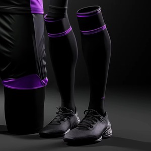 Maillot de football pour homme à manches longues, col rond, sublimé, anti-humidité, coupe athlétique, manches complètes, noir et jaune, avec logo imprimé - Product Image 2