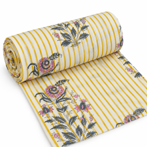 Tissu en voile de coton peigné imprimé à la main Pinksa Fashion, motif floral léger 60S60S 90 GSM, largeur 43/44 pouces - Product Image 6