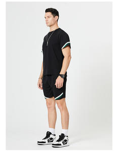 Conjunto de Camiseta y Pantalones Cortos Deportivos de Verano para Hombre, 2 Piezas, Ropa Deportiva, Personalizada con Marca, Manga Corta - Product Image 4