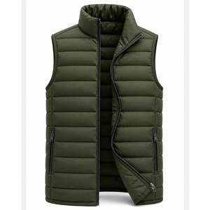 <b>Men's</b> Lightweight Padded Puffer Vest Quilted Warm Sleeveless <b>Jacket</b> for Hiking Camping Travel - Product Image 4