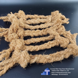 Jouet à mâcher pour chien en fibre de coco, durable, naturel, fait main, pour toutes les saisons, couleur unie, accessoire pour animaux de compagnie, fabriqué au Vietnam - Product Image 1