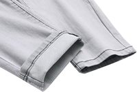 Jean en denim déchiré pour homme, coupe droite, respirant, de haute qualité, bleu clair, extensible, jambe fuselée, décontracté et robuste