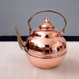 Vintage Style Copper <b>Teapot</b> with Wooden Handle Heat Resistant Stovetop Kettle for Tea Lovers Kitchen Home Hotel Restaurant Décor - Product Image 2