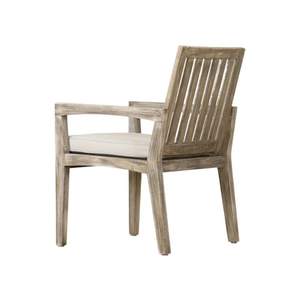 Chaise d'appoint en teck Savu Bristo pour extérieur, fauteuil de jardin en bois avec coussin pour hôtel, villa, terrasse - Product Image 3