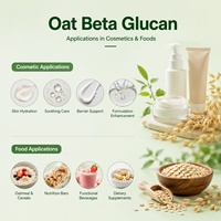 Poudre de Beta-Glucane d'Avoine 70% 90% Hydrosoluble Ingrédient Naturel Extrait d'Avoine en Poudre Beta Glucane pour Aliments et Soins de la Peau