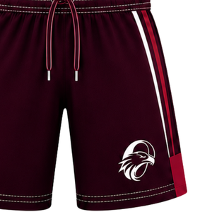 Shorts de rugby marron, noir et blanc, uniforme d'équipe, respirant, léger, vêtements de sport personnalisés, shorts de performance athlétique - Product Image 3