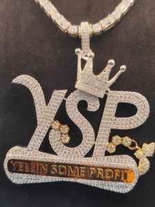 Colgante de Lujo Personalizado con Nombre Hip Hop, Colgante de Plata 925 Iced Out, Colgante con Logotipo de Letra VVS Moissanite Personalizado para Regalo - Product Image 3