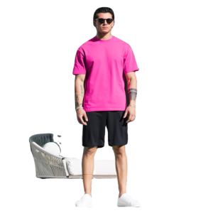 T-shirts personnalisés pour hommes, décontractés, d'été, à motif uni, surdimensionnés, 100% coton, écologiques, à séchage rapide, méthode d'impression numérique - Product Image 1