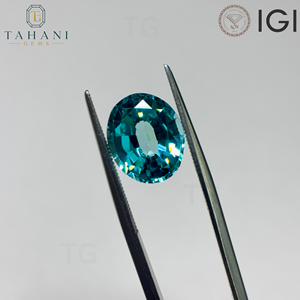 AG Lab Created Oval Cut Blue Paraiba Emerald Gemstones Jewelry Making IGI Certified Loose 5x7 8x10mm Color YAG Garnet Grown - Product Image 1