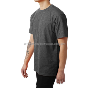 T-shirt pour homme de haute qualité, design personnalisé, 100% coton, coupe ample, épaules tombantes, tendance - Product Image 1