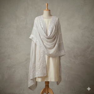 Wholesale AHE African Muslim Women Cotton for Voile Hijab <b>Shawl</b> Floral <b>Embroidered</b> Soft Breathable Lightweight Summer Long - Product Image 2