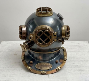 <b>Vintage</b> Nautical Diving Helmet Steel and Aluminum Deep Sea Decorative Maritime Showpiecefor Home Office <b>Bar</b> Restaurant Tabletop - Product Image 2