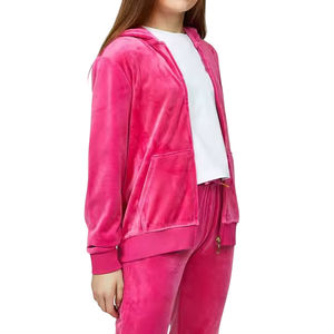 Productos de Moda 2025, Novedades, Conjuntos Deportivos de Felpa para Mujer, Cintura Media, Estilo Urbano, Sudadera Corta y Pantalones, 2 Piezas - Product Image 2