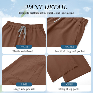 Multi Pockets Joggers Scrubs <b>Suit</b> Anti Wrinkle Hospital Uniform Medical Scrubs Wholesale Scrubs Uniforms Sets - Product Image 6