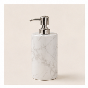 Wholesale Luxury Natural White Marble Soap Dispenser with Stainless Steel <b>Pump</b> for Modern Hotel and Home Bathroom Decor - Product Image 5