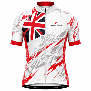 Maillot de Ciclismo Cortavientos con Estampado Digital Elástico en Cuatro Direcciones, Diseño Personalizado para Equipos, Largo Frontal para Hombre - Product Image 2