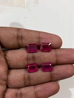 Rubis naturel en verre, taille émeraude, octogone à facettes, pour la fabrication de bijoux, pierres précieuses en vrac, Mines du Soudan, certifié par une tierce partie, calibré