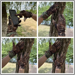 Gants de chasse et de randonnée camouflage haut de gamme avec doigts tactiles compatibles écran, imprimé camouflage durable pour l'extérieur - Product Image 4