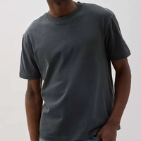 T-shirt en coton pour homme, coupe standard, finition douce bio-washed, qualité supérieure, usine de vêtements OEM ODM, fournisseur en gros