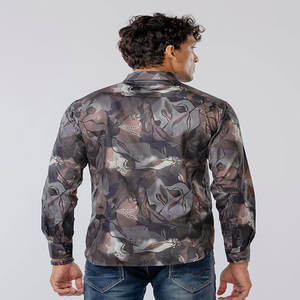 Chemise boutonnée décontractée à rayures en coton pour hommes, manches courtes à revers, conception respirante pour les vacances d'été quotidiennes, anti-rides - Product Image 1