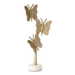 3 Butterfly Golden Sculpture <b>Figure</b> Aluminum Handmade Eco-Friendly Durable Contemporary Artistic Tabletop Decor for Living Room - Product Image 4