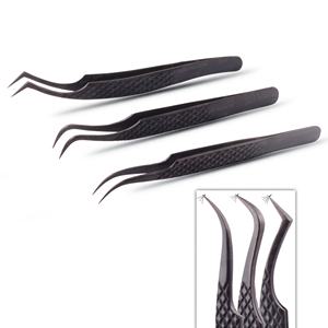 Pince à cils semi-courbée testée à la main, anti-magnétique, facile à utiliser pour ramasser les cils fins, parfaite pour les débutants et les artistes en pose de cils - Product Image 2