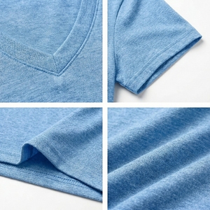 Classic Women V Neck T Shirt Comfortable Cotton Lightweight Summer Daily Wear <b>Top</b> - Product Image 6