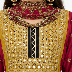 High Quality Women Solid Color Embroidered Vintage Kuchi Highly Customizable Quality Modern Fashion Afghan Kuchi <b>Dress</b> - Product Image 5