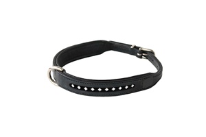 Saman exporta collar de perro acolchado de cuero de vaca de la mejor calidad cadena de cristal remache decoración proveedor superior para fabricantes mayoristas - Product Image 5