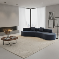 Canapé modulaire incurvé haut de gamme, compressé sous vide, mobilier de salon moderne, solution gain de place pour les acheteurs internationaux