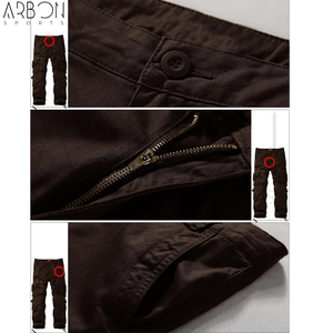 Comfortable Daily Wear Custom Colors & Sizes Multi Pocket Workout Latest Style <b>Brown</b> Color Lightweight Cotton <b>Cargo</b> Pants - Product Image 5