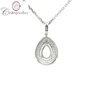 ขายร้อน AU750ทอง18K คู่หรูหราพร้อม G/VS เพชรธรรมชาติ9X6MM ลูกแพร์รูปร่างเหมาะเหมาะเหมาะเป็นของขวัญจี้ - Product Image 3