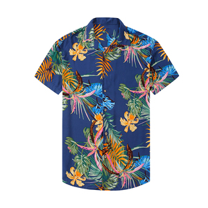 Chemise décontractée à manches courtes pour homme, imprimé paisley, col rabattu, tissu tricoté respirant et écologique, été, 100% polyester - Product Image 2