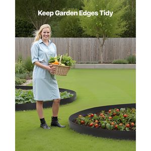 Bordura per Giardino 20m x 10cm in Plastica con 60 Picchetti e 2 Pali di Fissaggio, Flessibile e Senza Scavo - Product Image 2
