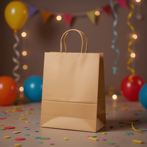 Sacchetto Regalo in Carta ILAN 21x15x8cm Kraft Marrone con Manico per Confezioni Regalo e Feste - Product Image 3