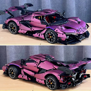 Blocs de construction TGL T5012B Supercar violette, 3668 pièces, échelle 1/18, modèle de voiture de sport technique, jouet de collection DIY - Product Image 5