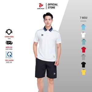 Polo respirant en polyester pour homme, manches courtes, vêtements de sport, 7 couleurs disponibles, POLO MOTION JUST PLAY - Product Image 6