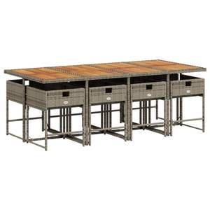 Ensemble de salle à manger de jardin bleu marine et gris brun - Product Image 5