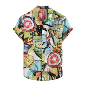 Custom Vacation Hawaiian <b>Shirt</b> Printed Short Sleeve Summer <b>Beach</b> Hawaii Floral <b>Shirts</b> for <b>Men</b> - Product Image 2