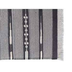 Alfombra Dhurrie de algodón clásica hecha a mano, diseño de tejido plano para áreas de alto tráfico, comodidad natural y durabilidad, alfombras y juegos - Product Image 4