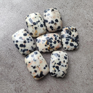 Dalmatian Jasper Cabochon เบาะทรงสี่เหลี่ยมผืนผ้าหลังแบนปรับเทียบพลอยคุณภาพดีที่สุด - Product Image 2