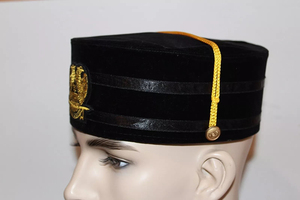Casquette de Régalia Maçonnique du Rite Écossais 33ème Degré, Couronne Violette avec Cordon Doré Brodé, Logo Personnalisé, Durable, Faible MOQ, Service OEM - Product Image 2