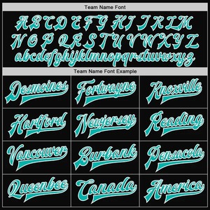 Chaqueta Bomber Varsity Personalizada con Sublimación, Negra, Aqua y Blanca, con Cierre Completo a Presión, Dos Tonos, Informal, para Equipos Deportivos - Product Image 3