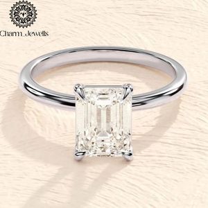 Bague de fiançailles classique pour femme Charm Jewels en or 10K plaqué or, sertie de moissanite taille coussin, certifiée IGI, 3 grammes - Product Image 5