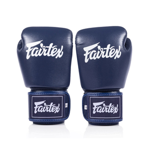 Guantes de Boxeo Fairtex de Piel de Vacuno Azul Premium Originales para Sparring, Competición, Muay Thai, MMA, Kickboxing, con Correa, para Gimnasio, OEM - Product Image 4