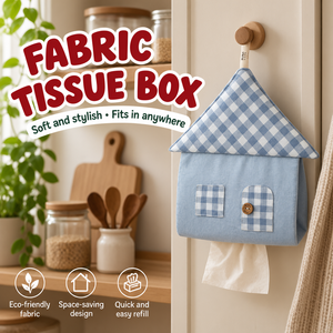Boîte à mouchoirs en tissu tissé, textile de maison, décoration intérieure avec design à porte, décoration pour la maison et la cuisine, durable et écologique - Product Image 1