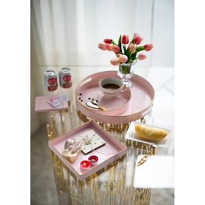 Bandeja Cuadrada de Resina Moderna y Lujosa, Bandeja Decorativa Hecha a Mano para Decoración del Hogar y Servir, Disponible a Precio de Mayoreo - Product Image 6