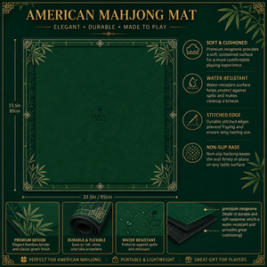 Tapis <span class=keywords><strong>de</strong></span> Mahjong Américain <span class=keywords><strong>en</strong></span> Bambou Vert Moderne <span class=keywords><strong>de</strong></span> Luxe Personnalisé <span class=keywords><strong>en</strong></span> Gros, 33x33 Pouces, Pliable, <span class=keywords><strong>en</strong></span> Néoprène Antidérapant pour <span class=keywords><strong>Table</strong></span> <span class=keywords><strong>de</strong></span> Jeu <span class=keywords><strong>de</strong></span> Poker - Product Image 6