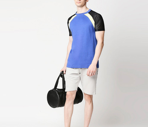 T-shirt de course fitness, vêtements de sport anti-transpiration, fournisseur OEM, t-shirt d'entraînement athlétique haute performance pour hommes, séchage rapide, gym - Product Image 5